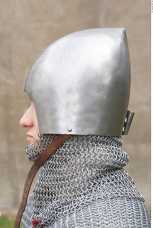 Photos Medieval Knight in mail armor 3 army head helmet…